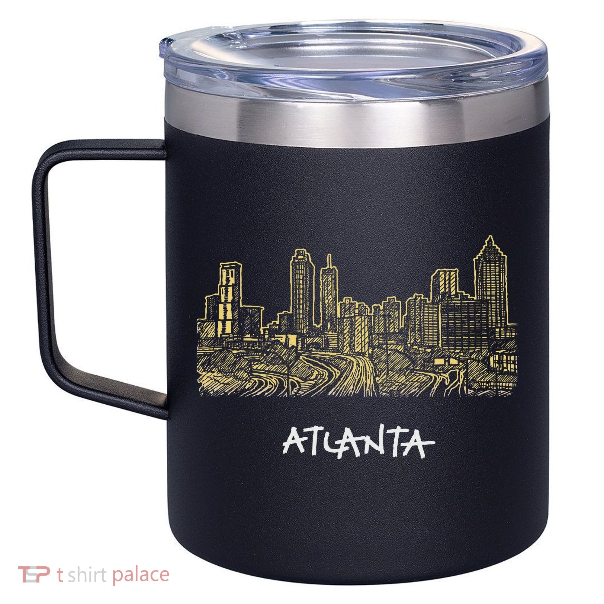Atlanta Georgia Atl Peach State Skyline Panorama 12oz Stainless Steel Coffee Mug