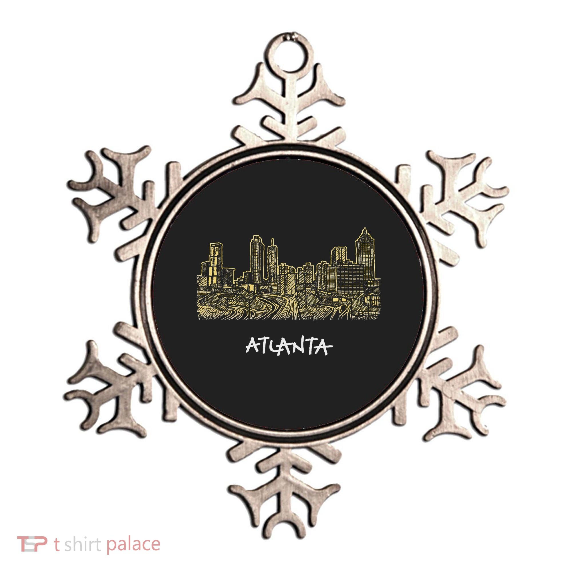 Atlanta Georgia Atl Peach State Skyline Panorama Ornament