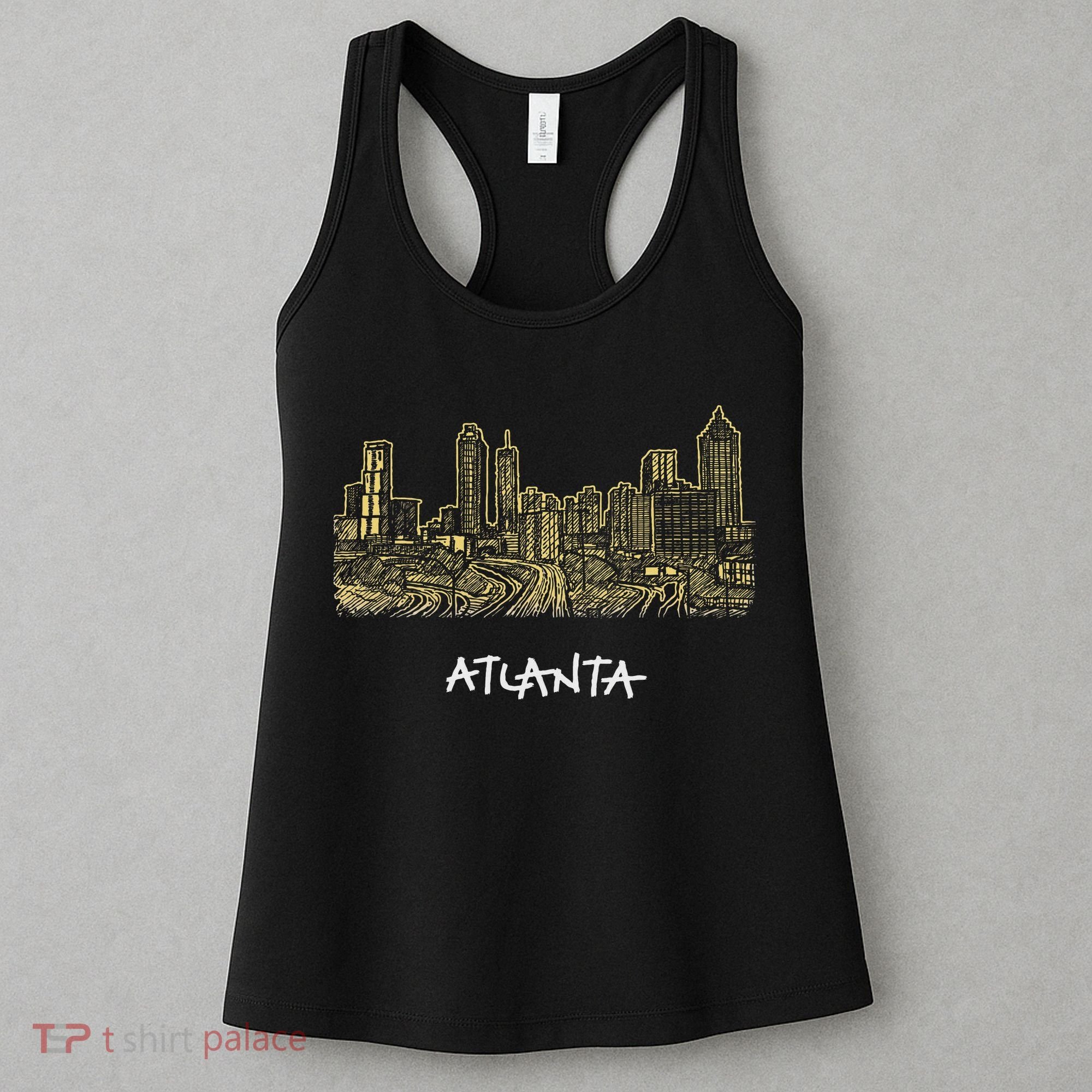 Atlanta Georgia Atl Peach State Skyline Panorama Women's Tank Top