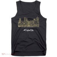 Atlanta Georgia Atl Peach State Skyline Panorama Tank Top thumb 0