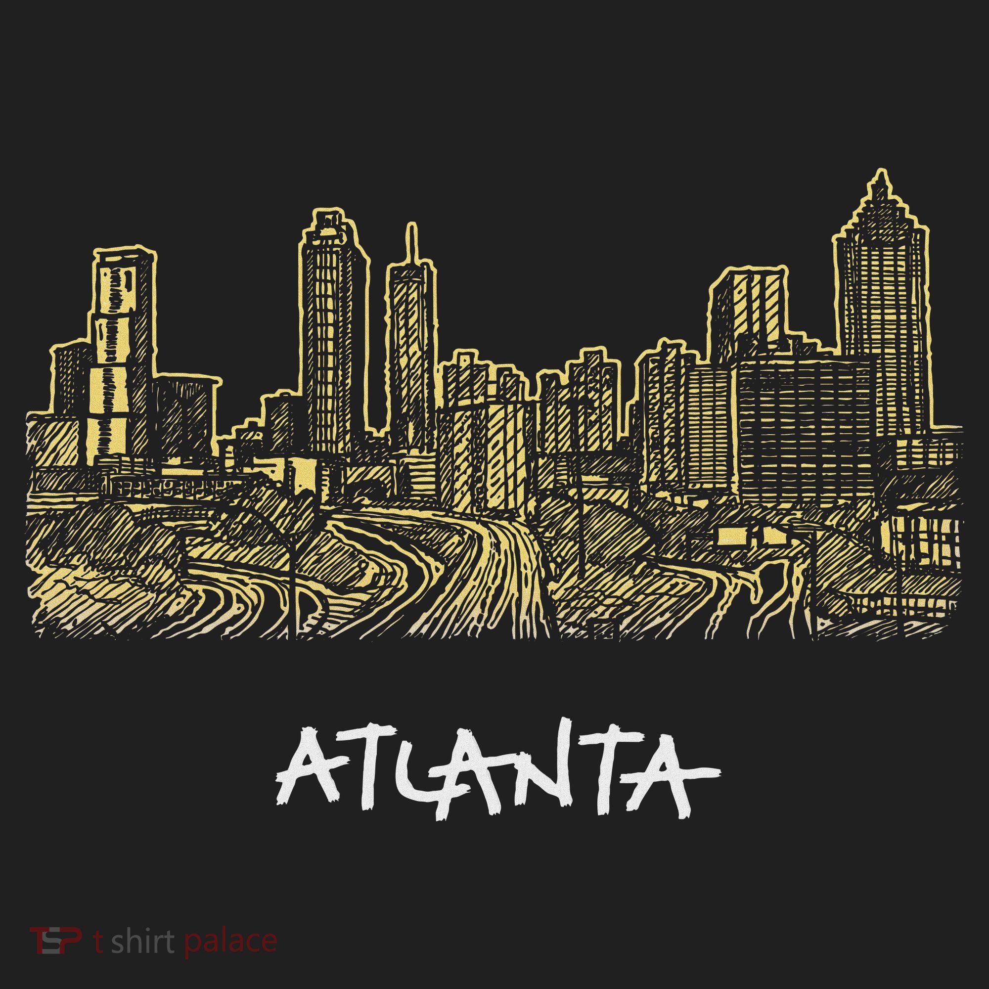 Atlanta Georgia Atl Peach State Skyline Panorama Plastic Christmas Ball Ornament