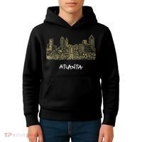 Atlanta Georgia Atl Peach State Skyline Panorama Kids Hoodie thumb 4