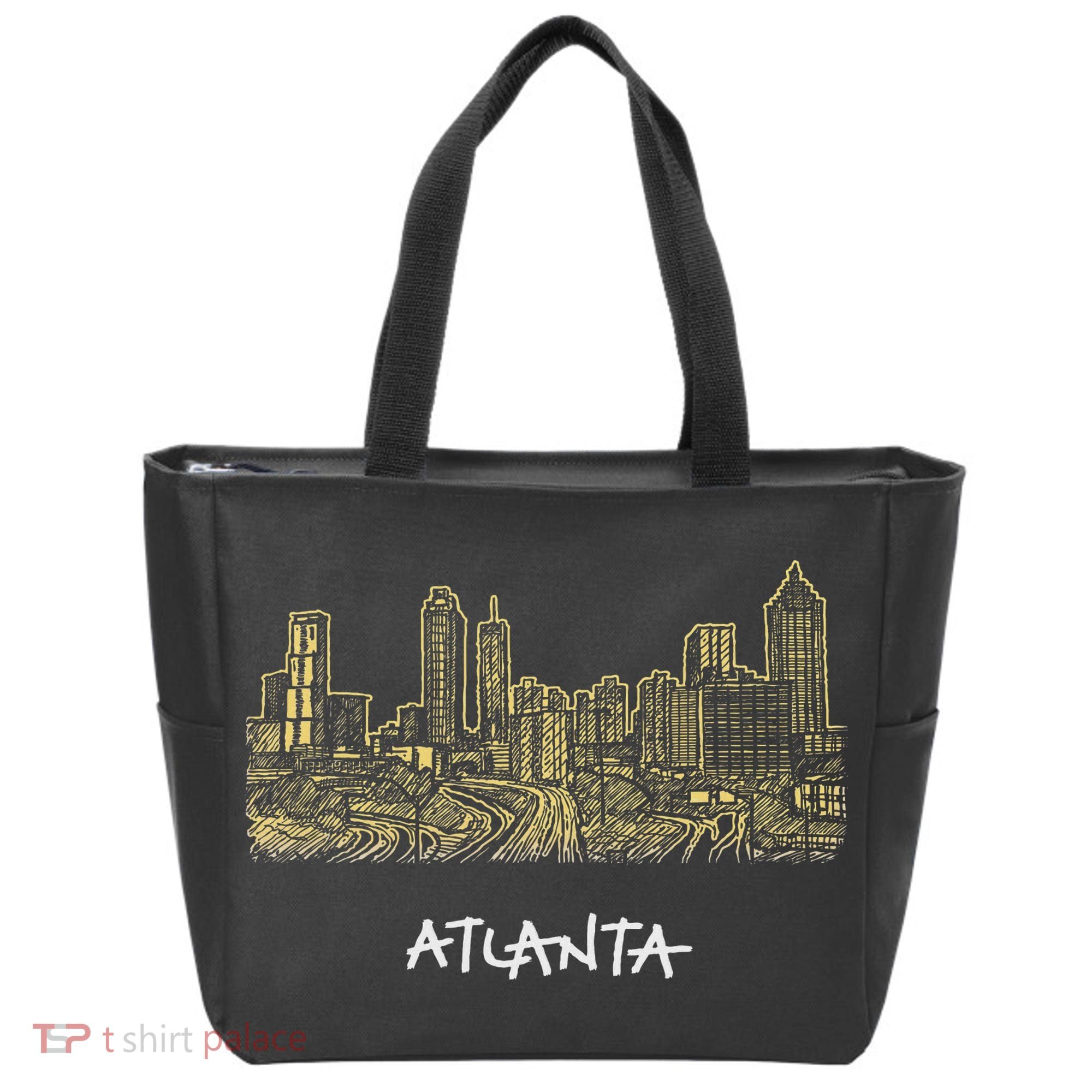 Atlanta Georgia Atl Peach State Skyline Panorama Tote Bag