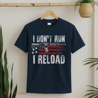 AR15 Gun American Flag I Don't Run I Reload I Dont Run T-Shirt thumb 2