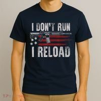 AR15 Gun American Flag I Don't Run I Reload I Dont Run T-Shirt thumb 3