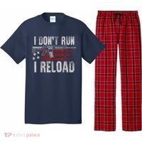 AR15 Gun American Flag I Don't Run I Reload I Dont Run Pajama Set thumb 0