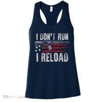 AR15 Gun American Flag I Don't Run I Reload I Dont Run Women's Tank Top thumb 0