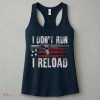 AR15 Gun American Flag I Don't Run I Reload I Dont Run Women's Tank Top thumb 3