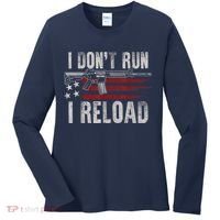 AR15 Gun American Flag I Don't Run I Reload I Dont Run Women's Long Sleeve Shirt thumb 0