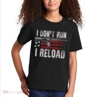 AR15 Gun American Flag I Don't Run I Reload I Dont Run Kids T-Shirt thumb 2