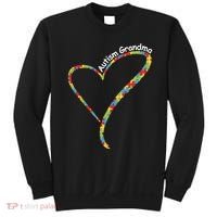 Autism Grandma Autism Awareness Puzzle Piece Heart Sweatshirt thumb 0