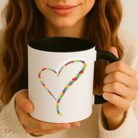 Autism Grandma Autism Awareness Puzzle Piece Heart Coffee Mug thumb 3