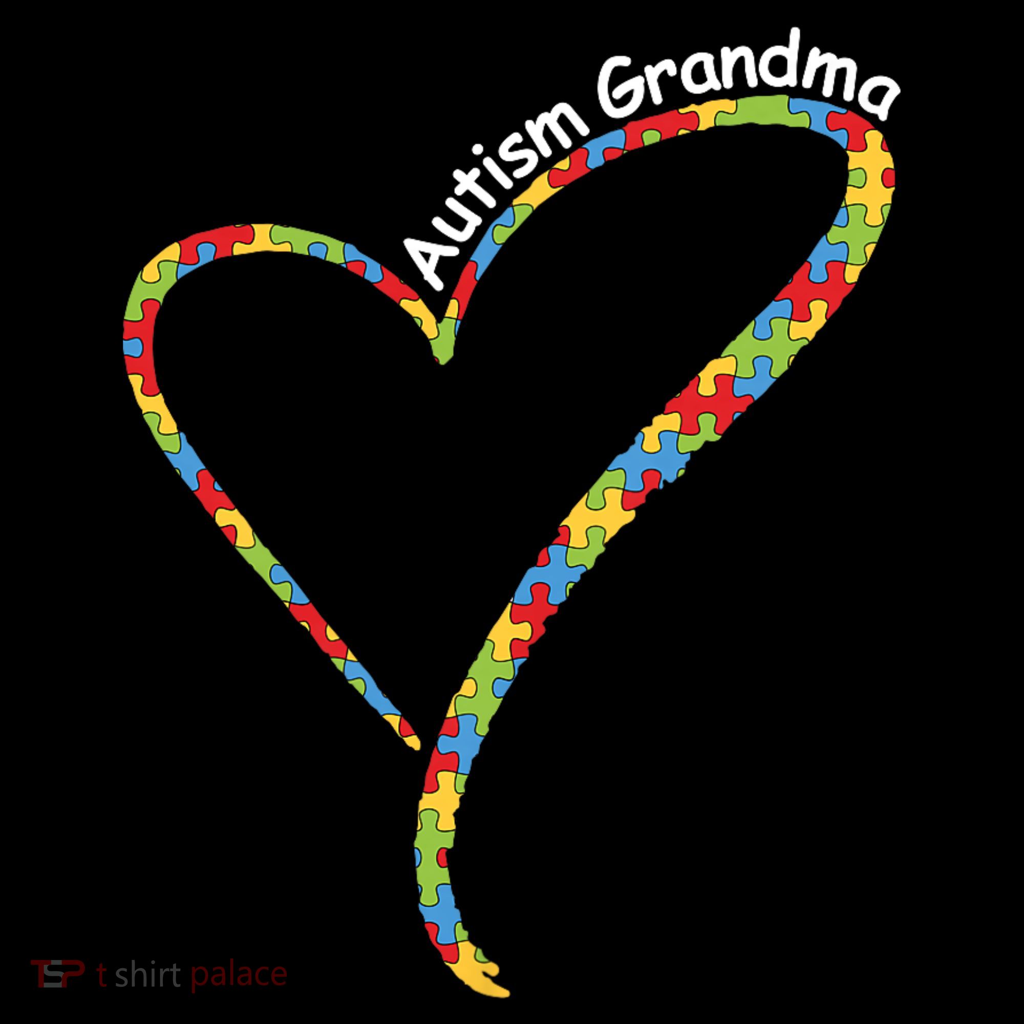 Autism Grandma Autism Awareness Puzzle Piece Heart Coffee Mug