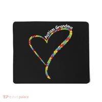 Autism Grandma Autism Awareness Puzzle Piece Heart Mousepad thumb 0