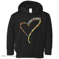 Autism Grandma Autism Awareness Puzzle Piece Heart Toddler Hoodie thumb 0
