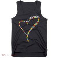 Autism Grandma Autism Awareness Puzzle Piece Heart Tank Top thumb 0