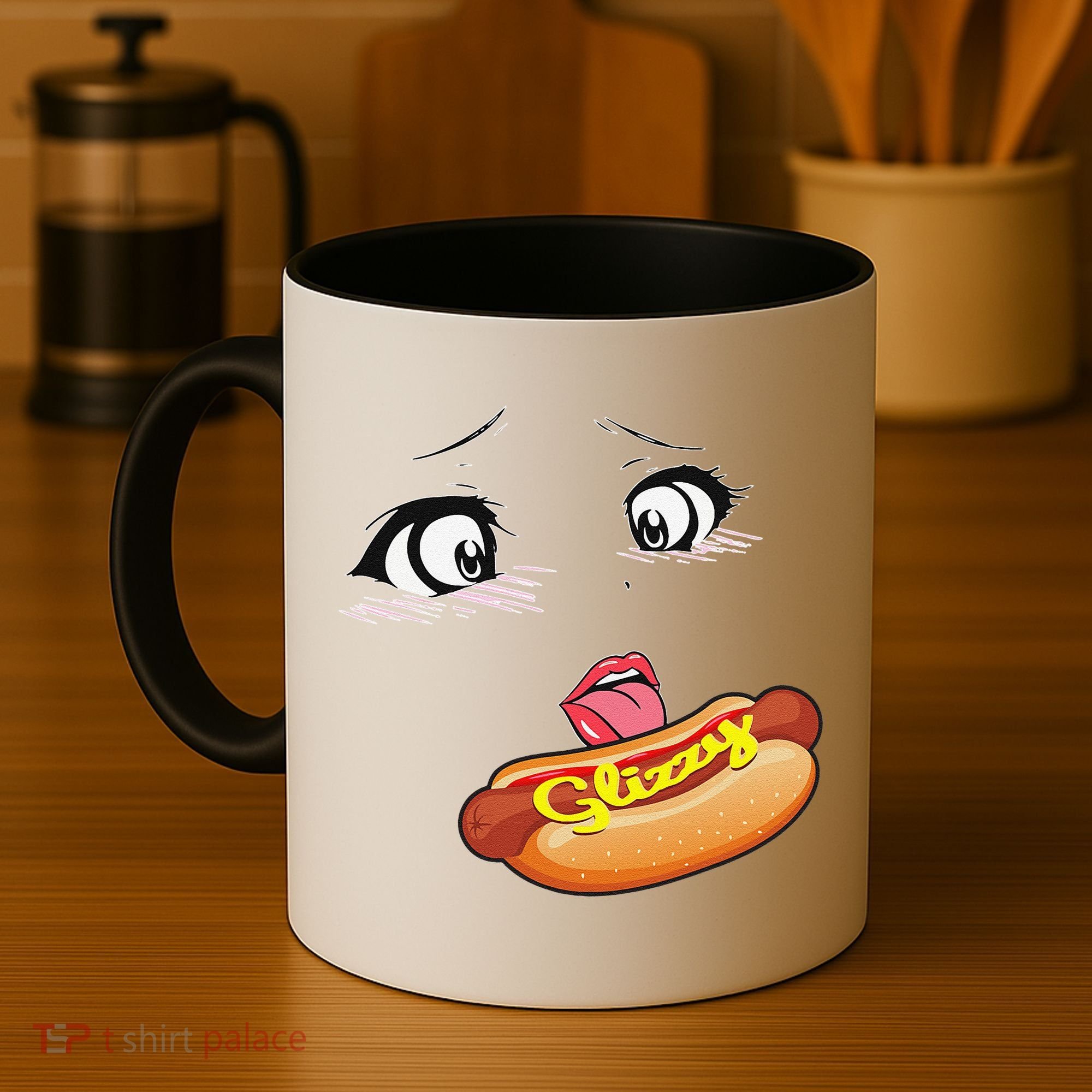 Anime Girl Ahegao Glizzy Hotdog Coffee Mug