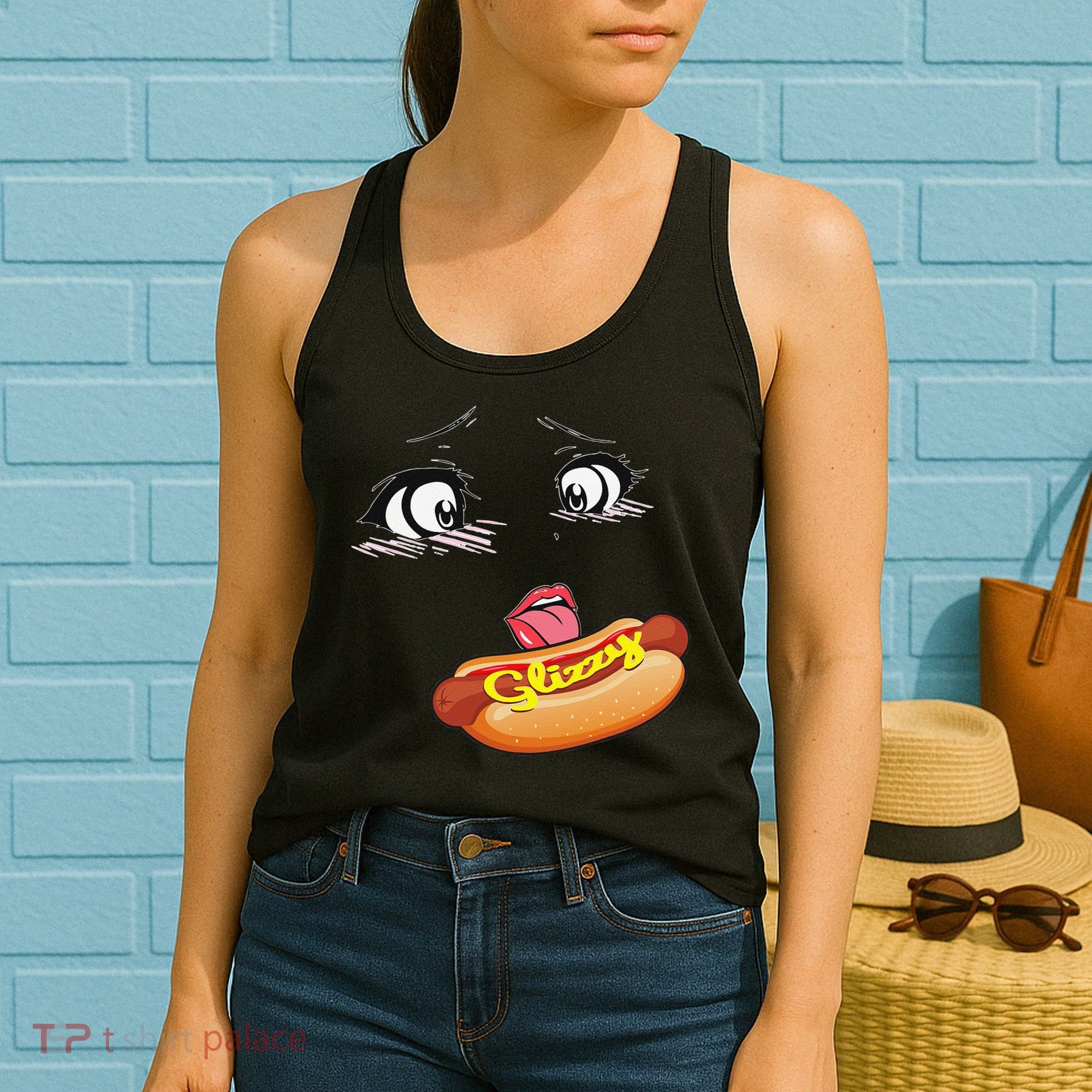 Anime Girl Ahegao Glizzy Hotdog Women's Tank Top