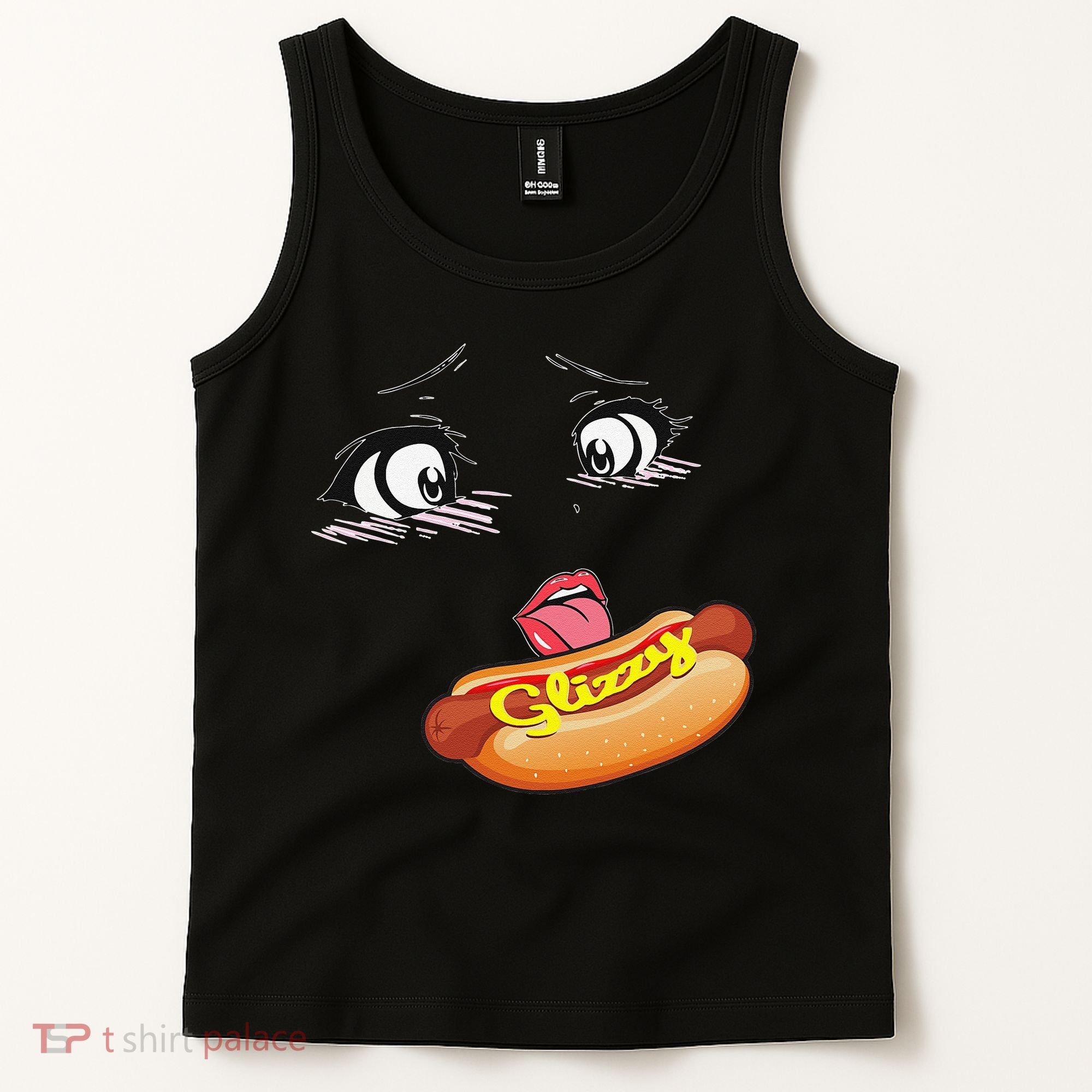 Anime Girl Ahegao Glizzy Hotdog Tank Top
