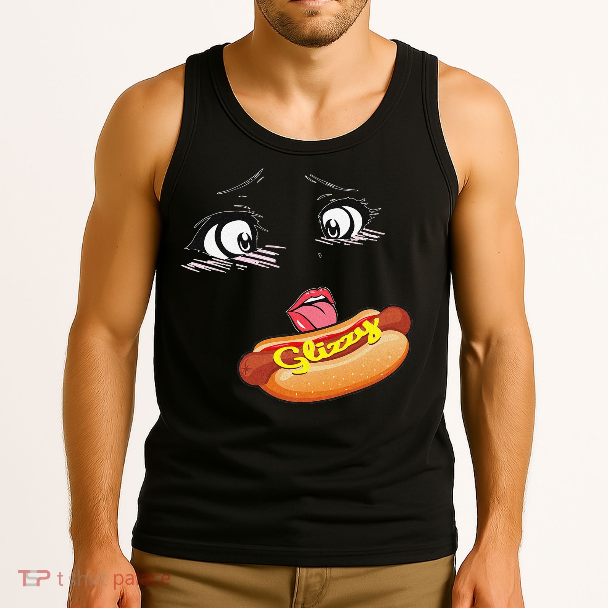 Anime Girl Ahegao Glizzy Hotdog Tank Top