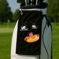 Anime Girl Ahegao Glizzy Hotdog Golf Towel thumb 2