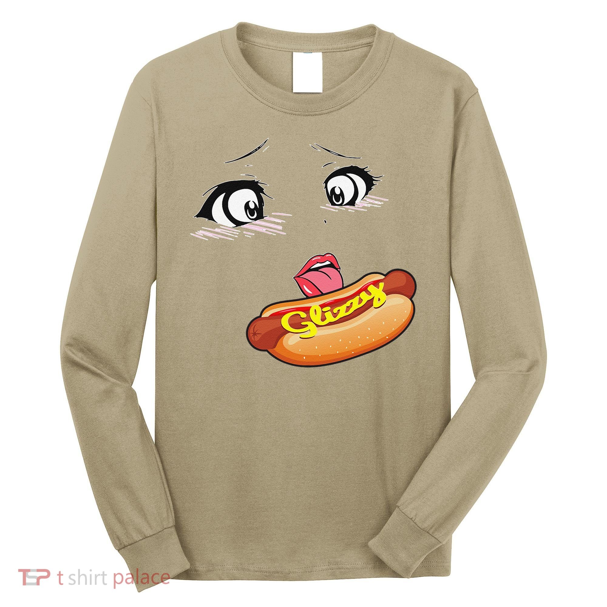 Anime Girl Ahegao Glizzy Hotdog Long Sleeve Shirt