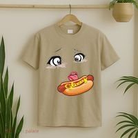 Anime Girl Ahegao Glizzy Hotdog T-Shirt thumb 2