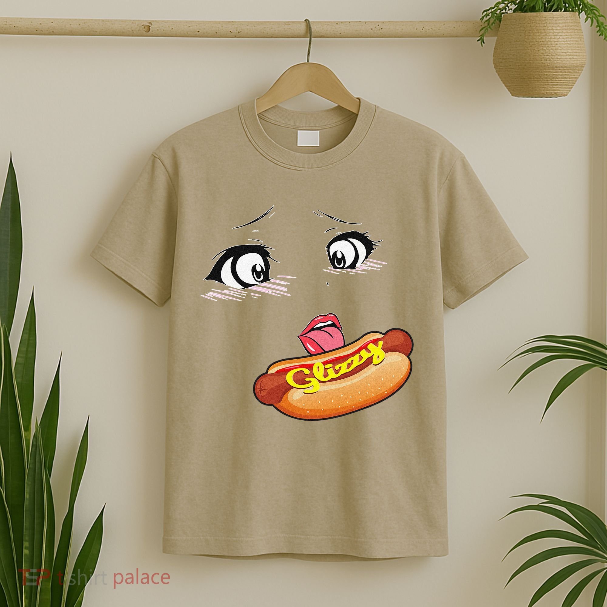 Anime Girl Ahegao Glizzy Hotdog T-Shirt