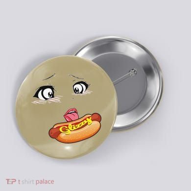 Anime Girl Ahegao Glizzy Hotdog Button