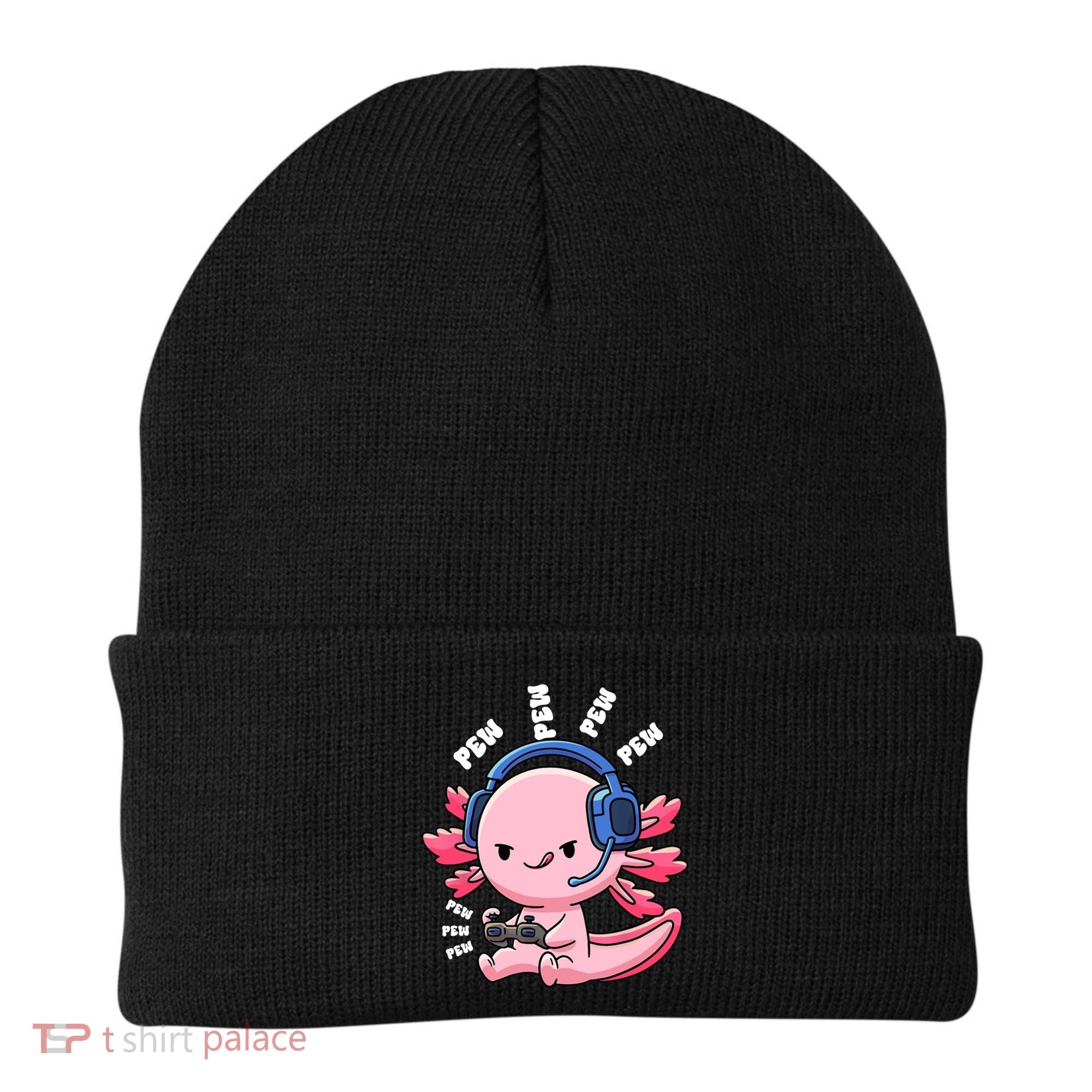 Axolotl Gaming Anime Video Game Pew Gamer Great Gift Beanie