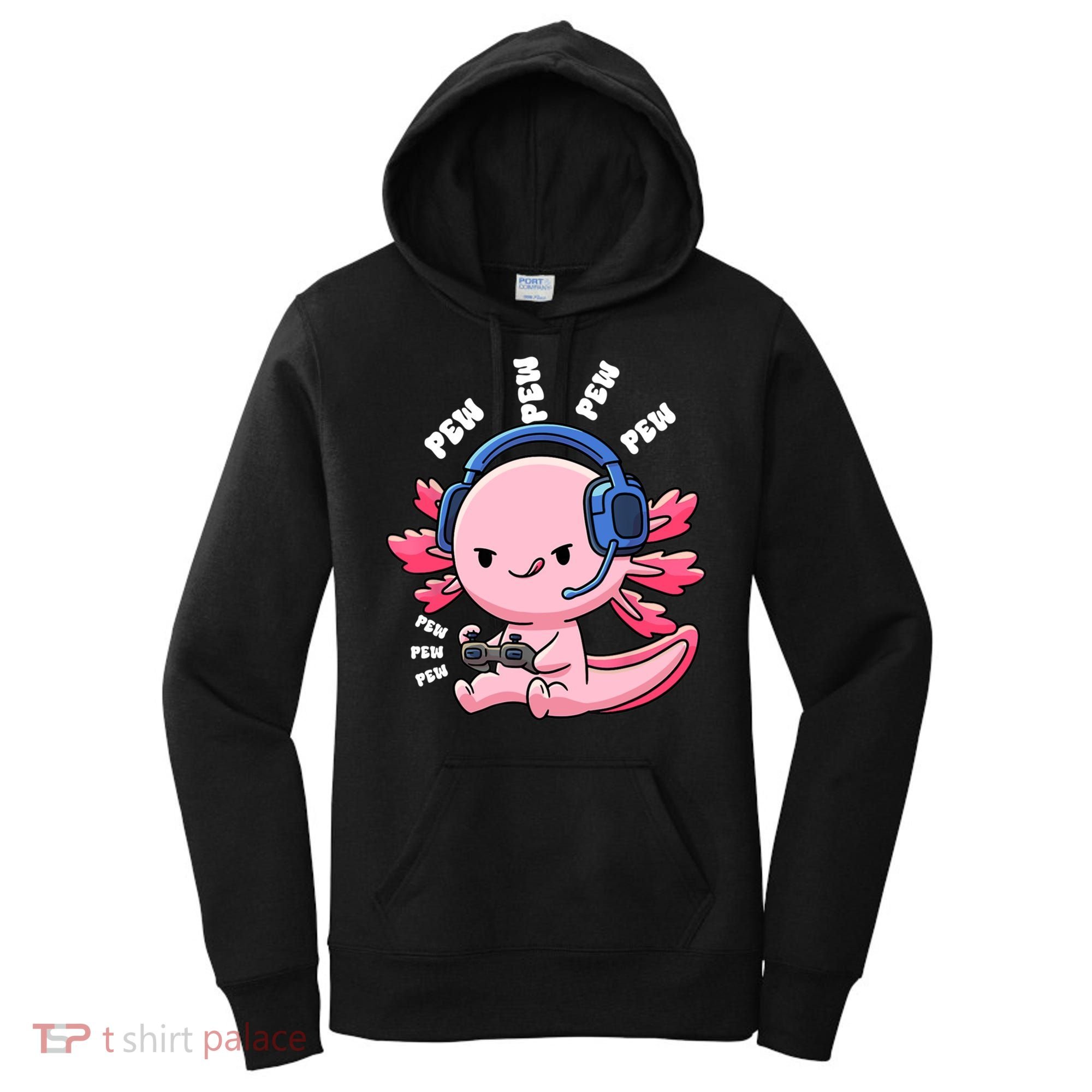 Axolotl Gaming Anime Video Game Pew Gamer Great Gift Women's Hoodie