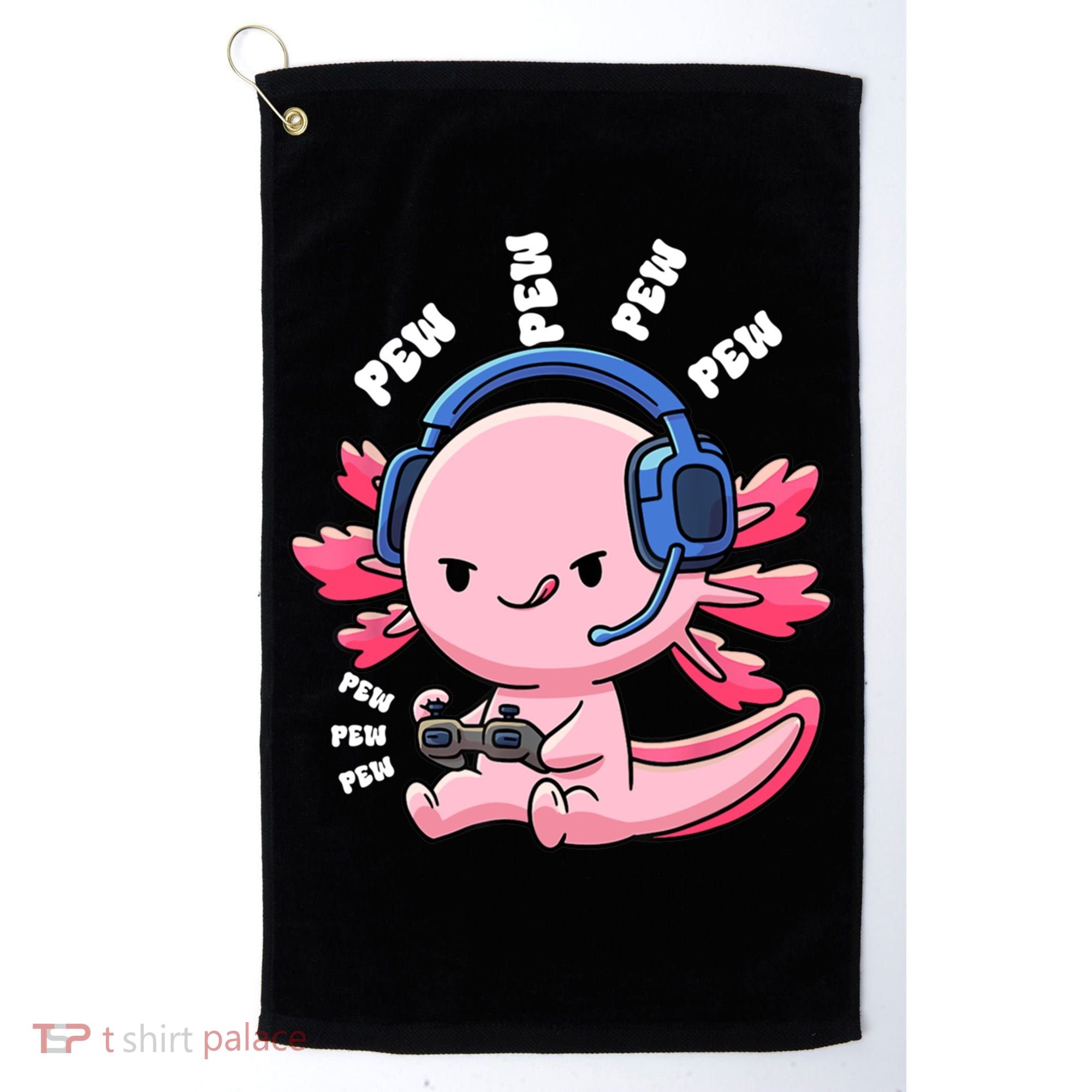Axolotl Gaming Anime Video Game Pew Gamer Great Gift Golf Towel