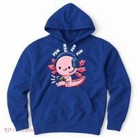 Axolotl Gaming Anime Video Game Pew Gamer Great Gift Hoodie thumb 0