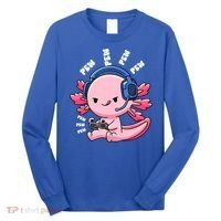 Axolotl Gaming Anime Video Game Pew Gamer Great Gift Long Sleeve Shirt thumb 0