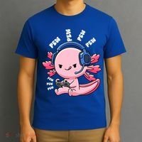 Axolotl Gaming Anime Video Game Pew Gamer Great Gift T-Shirt thumb 3