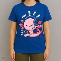 Axolotl Gaming Anime Video Game Pew Gamer Great Gift T-Shirt thumb 4