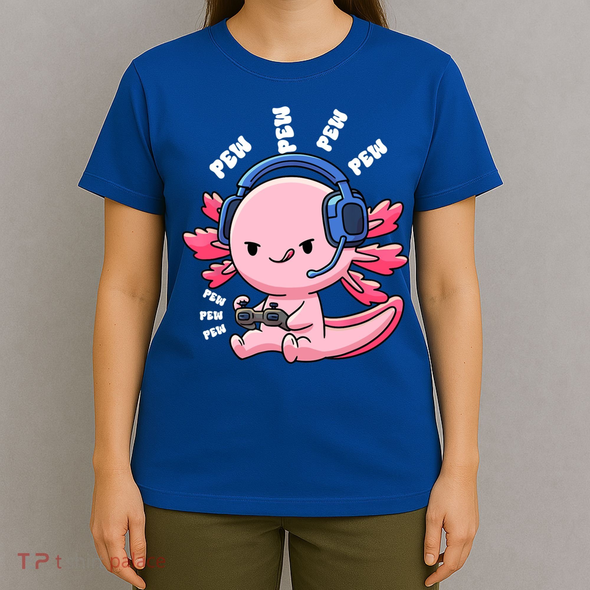 Axolotl Gaming Anime Video Game Pew Gamer Great Gift T-Shirt