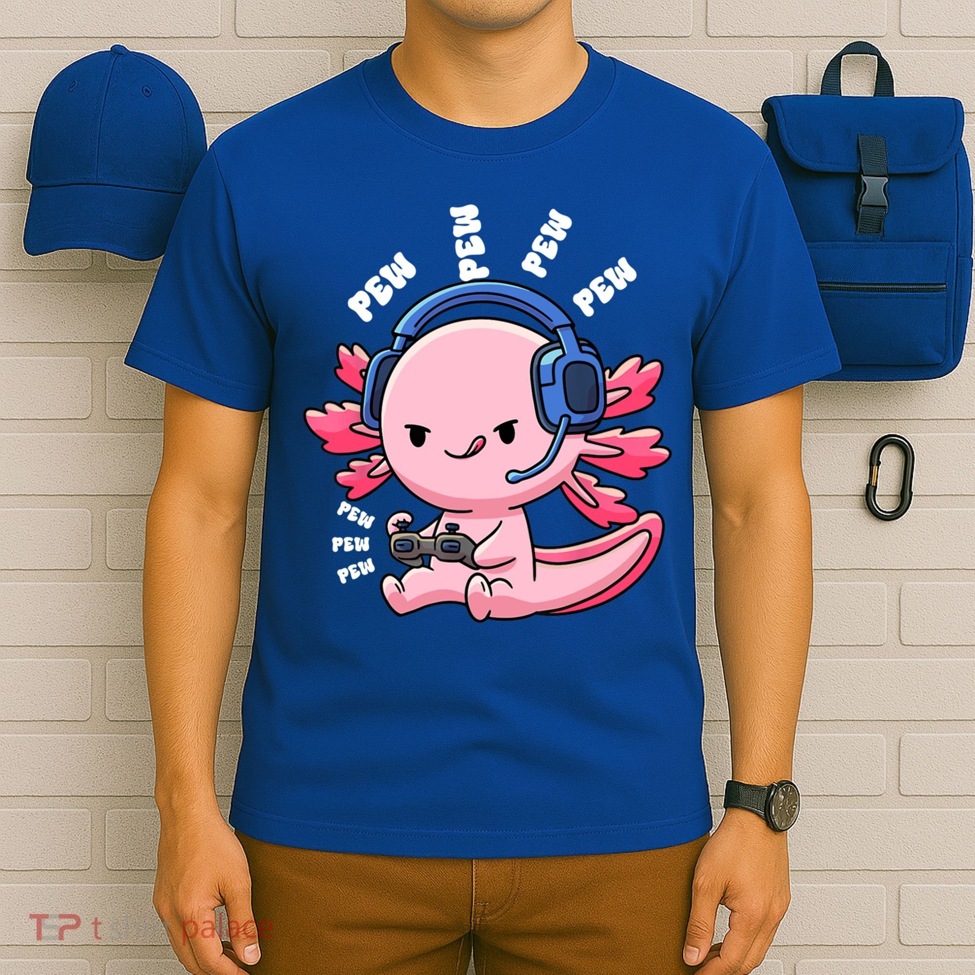Axolotl Gaming Anime Video Game Pew Gamer Great Gift T-Shirt