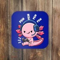 Axolotl Gaming Anime Video Game Pew Gamer Great Gift Coaster thumb 0