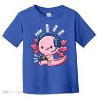Axolotl Gaming Anime Video Game Pew Gamer Great Gift Toddler T-Shirt thumb 0