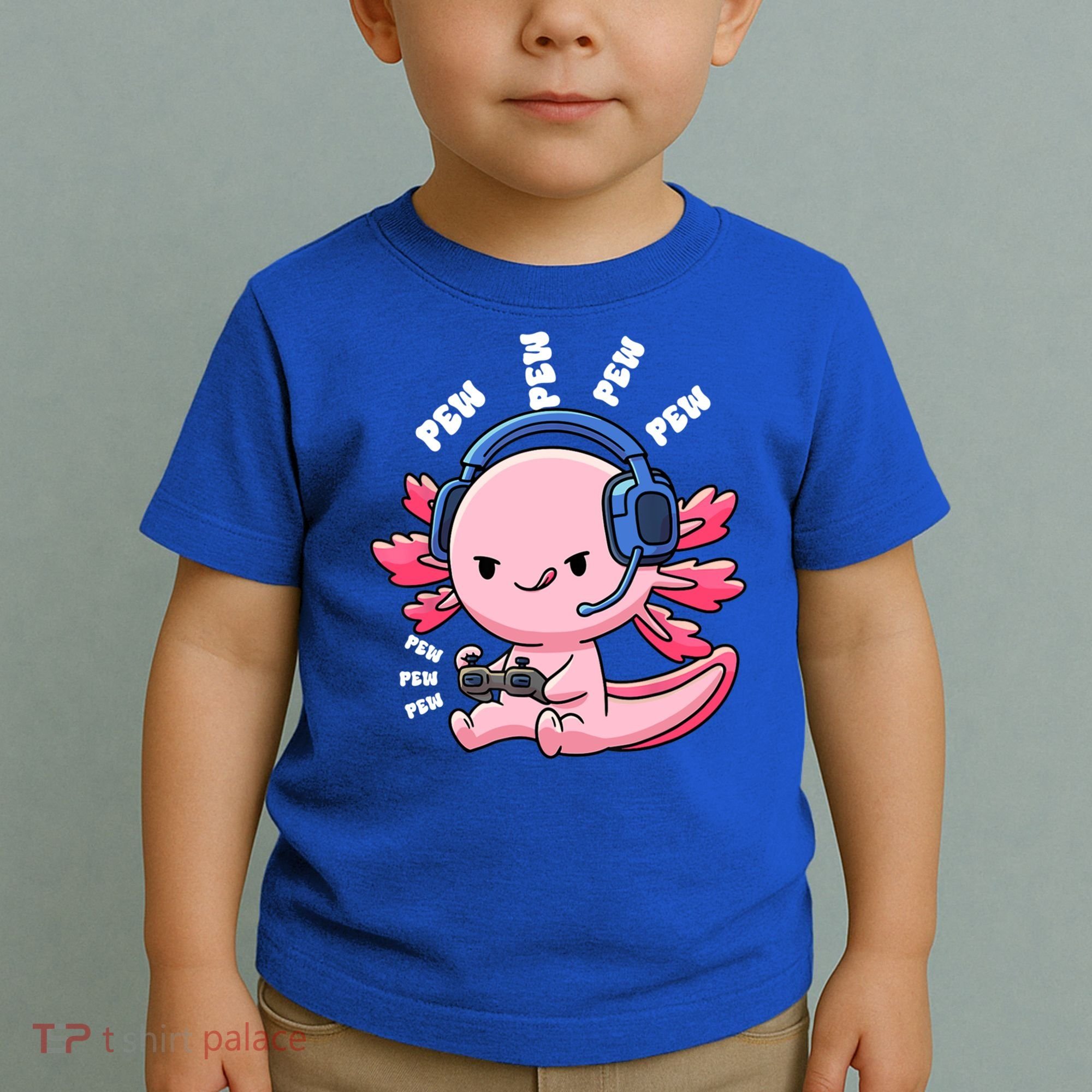 Axolotl Gaming Anime Video Game Pew Gamer Great Gift Toddler T-Shirt