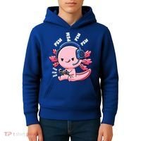 Axolotl Gaming Anime Video Game Pew Gamer Great Gift Kids Hoodie thumb 4