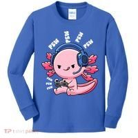 Axolotl Gaming Anime Video Game Pew Gamer Great Gift Kids Long Sleeve Shirt thumb 0