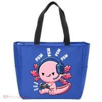 Axolotl Gaming Anime Video Game Pew Gamer Great Gift Tote Bag thumb 0