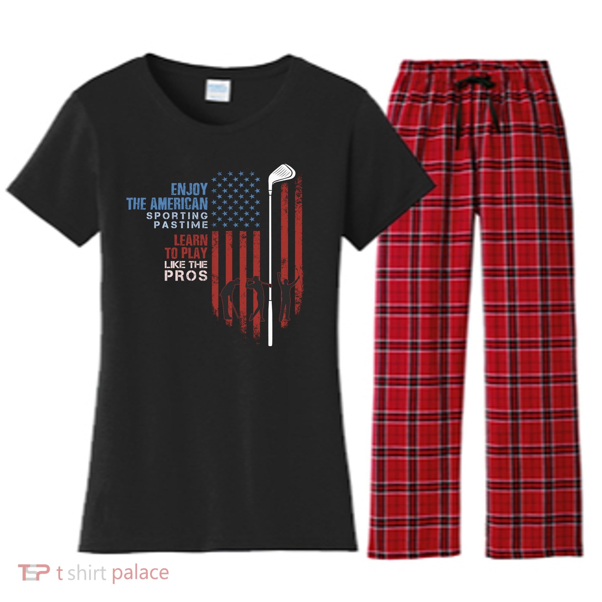 American Golf Women's Flannel Pajama Set