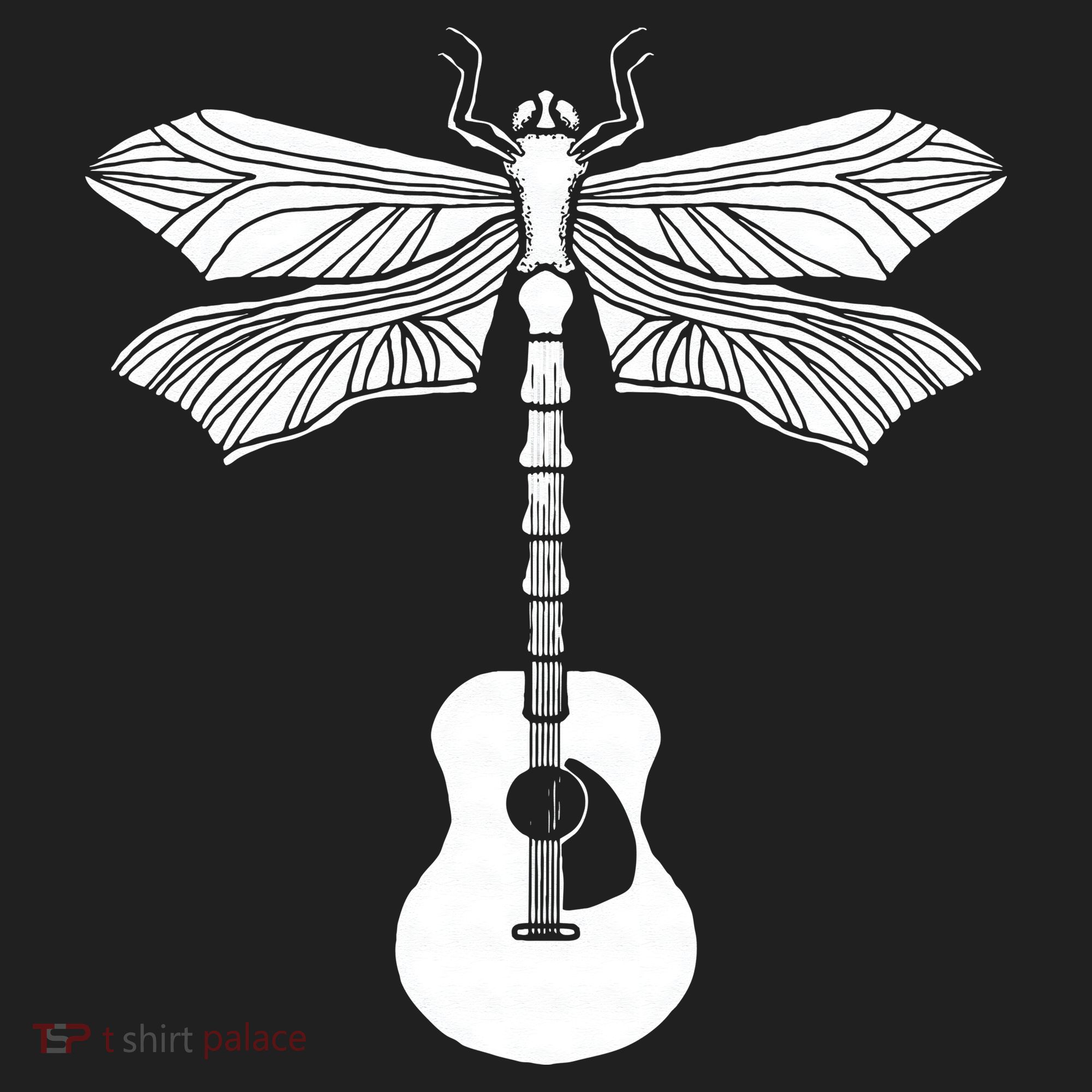 Acoustic Guitar Artistic Dragonfly Music & Musician Vitnage Beanie