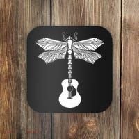 Acoustic Guitar Artistic Dragonfly Music & Musician Vitnage Coaster thumb 0