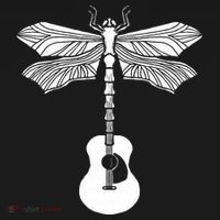 Acoustic Guitar Artistic Dragonfly Music & Musician Vitnage Women's Hoodie thumb 2