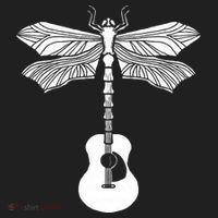 Acoustic Guitar Artistic Dragonfly Music & Musician Vitnage Hat thumb 2