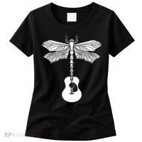 Acoustic Guitar Artistic Dragonfly Music & Musician Vitnage Women's T-Shirt thumb 0